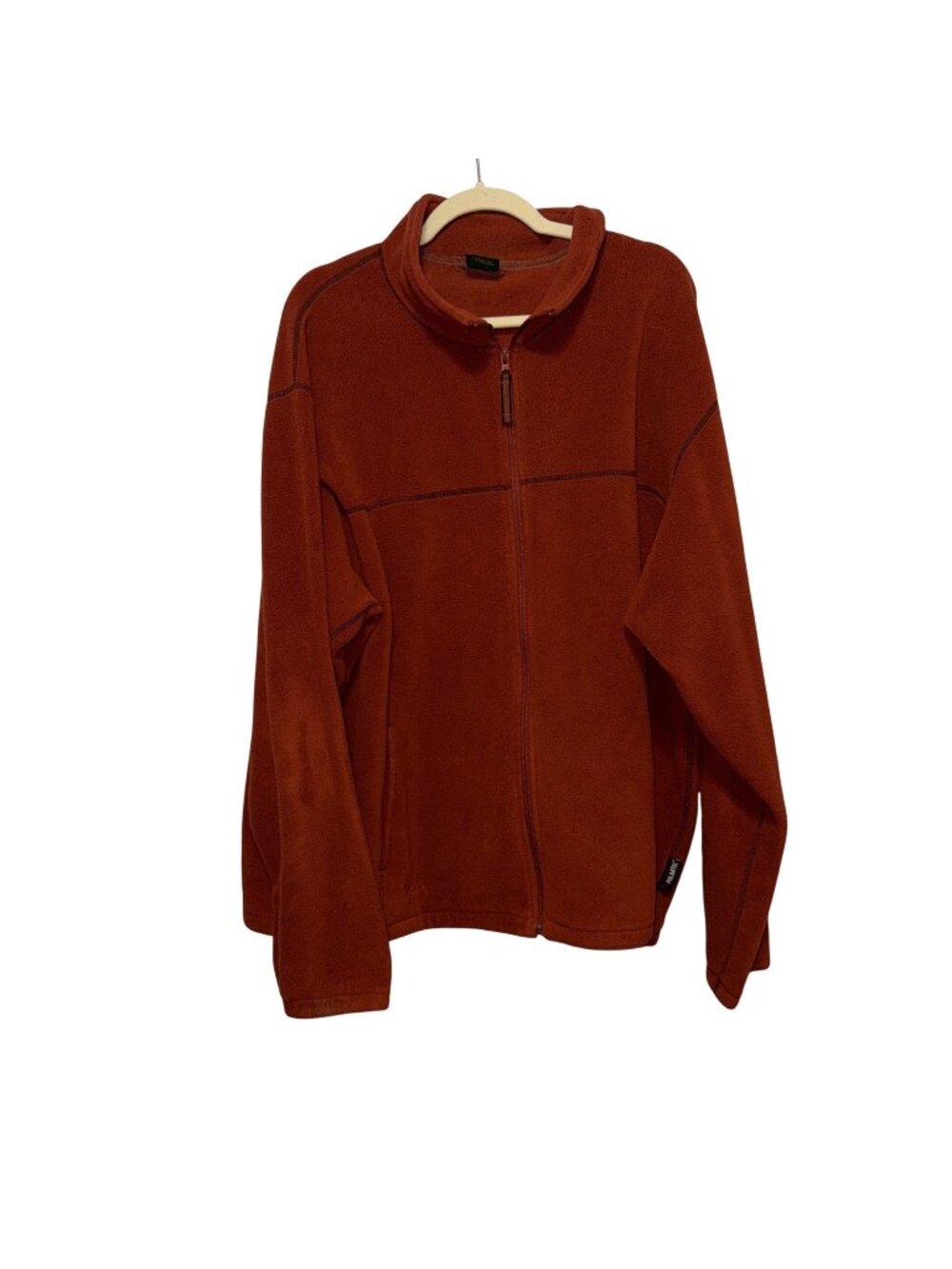 Cabelas Mens Polartec Full-Zip Fleece Jacket Rust Red 2XL Tall